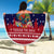 Rooster Through The Snow Christmas Beach Blanket Xmas Holiday Patterns - Wonder Print Shop
