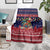 Rooster Through The Snow Christmas Blanket Xmas Holiday Patterns - Wonder Print Shop
