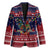 Rooster Through The Snow Christmas Blazer Xmas Holiday Patterns - Wonder Print Shop