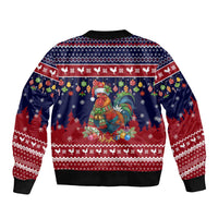 Rooster Through The Snow Christmas Bomber Jacket Xmas Holiday Patterns - Wonder Print Shop
