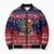 Rooster Through The Snow Christmas Bomber Puffer Jacket Xmas Holiday Patterns - Wonder Print Shop