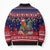 Rooster Through The Snow Christmas Bomber Puffer Jacket Xmas Holiday Patterns - Wonder Print Shop