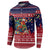 Rooster Through The Snow Christmas Button Sweatshirt Xmas Holiday Patterns - Wonder Print Shop