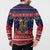 Rooster Through The Snow Christmas Button Sweatshirt Xmas Holiday Patterns - Wonder Print Shop