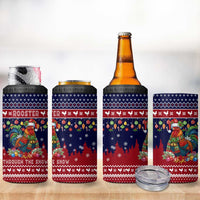 Rooster Through The Snow Christmas 4 in 1 Can Cooler Tumbler Xmas Holiday Patterns - Wonder Print Shop
