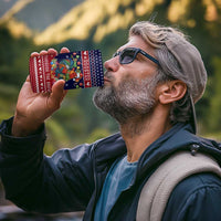 Rooster Through The Snow Christmas 4 in 1 Can Cooler Tumbler Xmas Holiday Patterns - Wonder Print Shop