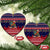 Rooster Through The Snow Christmas Ceramic Ornament Xmas Holiday Patterns - Wonder Print Shop