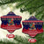 Rooster Through The Snow Christmas Ceramic Ornament Xmas Holiday Patterns - Wonder Print Shop