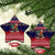 Rooster Through The Snow Christmas Ceramic Ornament Xmas Holiday Patterns - Wonder Print Shop