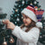 Rooster Through The Snow Christmas Santa Hat Xmas Holiday Patterns - Wonder Print Shop