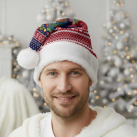 Rooster Through The Snow Christmas Santa Hat Xmas Holiday Patterns - Wonder Print Shop