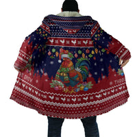 Rooster Through The Snow Christmas Cloak Xmas Holiday Patterns - Wonder Print Shop