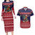 Rooster Through The Snow Christmas Couples Matching Long Sleeve Bodycon Dress and Hawaiian Shirt Xmas Holiday Patterns - Wonder Print Shop