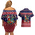 Rooster Through The Snow Christmas Couples Matching Off Shoulder Short Dress and Hawaiian Shirt Xmas Holiday Patterns - Wonder Print Shop