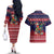 Rooster Through The Snow Christmas Couples Matching Off The Shoulder Long Sleeve Dress and Hawaiian Shirt Xmas Holiday Patterns - Wonder Print Shop