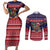 Rooster Through The Snow Christmas Couples Matching Short Sleeve Bodycon Dress and Long Sleeve Button Shirt Xmas Holiday Patterns - Wonder Print Shop
