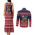 Rooster Through The Snow Christmas Couples Matching Tank Maxi Dress and Long Sleeve Button Shirt Xmas Holiday Patterns - Wonder Print Shop