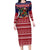 Rooster Through The Snow Christmas Family Matching Long Sleeve Bodycon Dress and Hawaiian Shirt Xmas Holiday Patterns - Wonder Print Shop