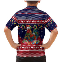 Rooster Through The Snow Christmas Family Matching Mermaid Dress and Hawaiian Shirt Xmas Holiday Patterns - Wonder Print Shop