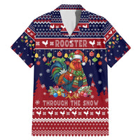 Rooster Through The Snow Christmas Family Matching Mermaid Dress and Hawaiian Shirt Xmas Holiday Patterns - Wonder Print Shop