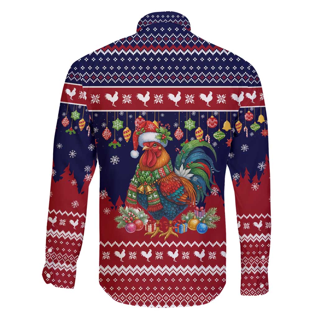 Rooster Through The Snow Christmas Family Matching Mermaid Dress and Hawaiian Shirt Xmas Holiday Patterns - Wonder Print Shop