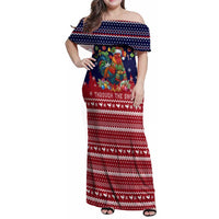 Rooster Through The Snow Christmas Family Matching Off Shoulder Maxi Dress and Hawaiian Shirt Xmas Holiday Patterns - Wonder Print Shop
