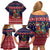 Rooster Through The Snow Christmas Family Matching Off Shoulder Short Dress and Hawaiian Shirt Xmas Holiday Patterns - Wonder Print Shop