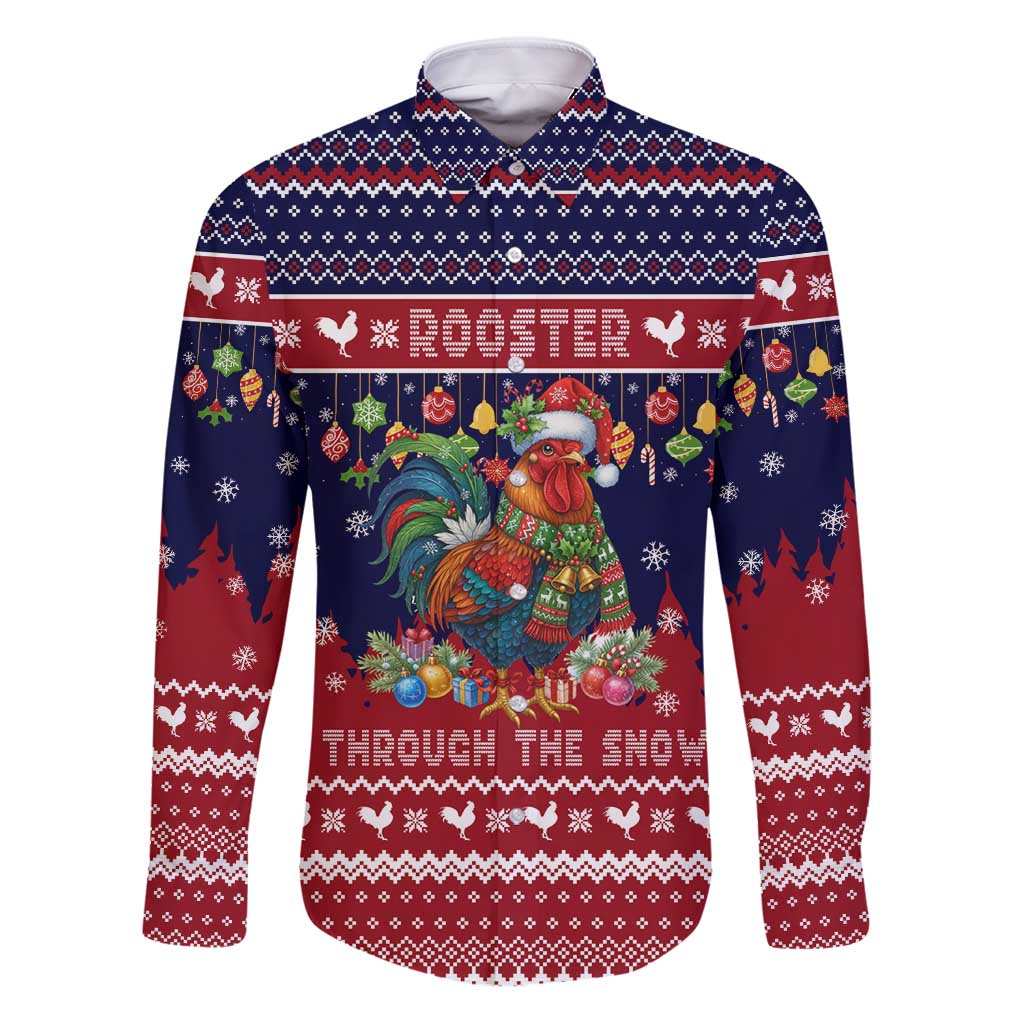 Rooster Through The Snow Christmas Family Matching Puletasi and Hawaiian Shirt Xmas Holiday Patterns - Wonder Print Shop