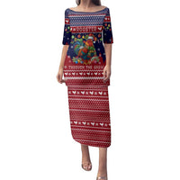 Rooster Through The Snow Christmas Family Matching Puletasi and Hawaiian Shirt Xmas Holiday Patterns - Wonder Print Shop