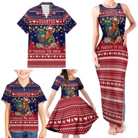Rooster Through The Snow Christmas Family Matching Tank Maxi Dress and Hawaiian Shirt Xmas Holiday Patterns - Wonder Print Shop