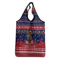 Rooster Through The Snow Christmas Grocery Bag Xmas Holiday Patterns - Wonder Print Shop