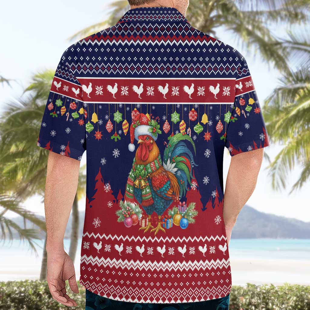 Rooster Through The Snow Christmas Hawaiian Shirt Xmas Holiday Patterns - Wonder Print Shop