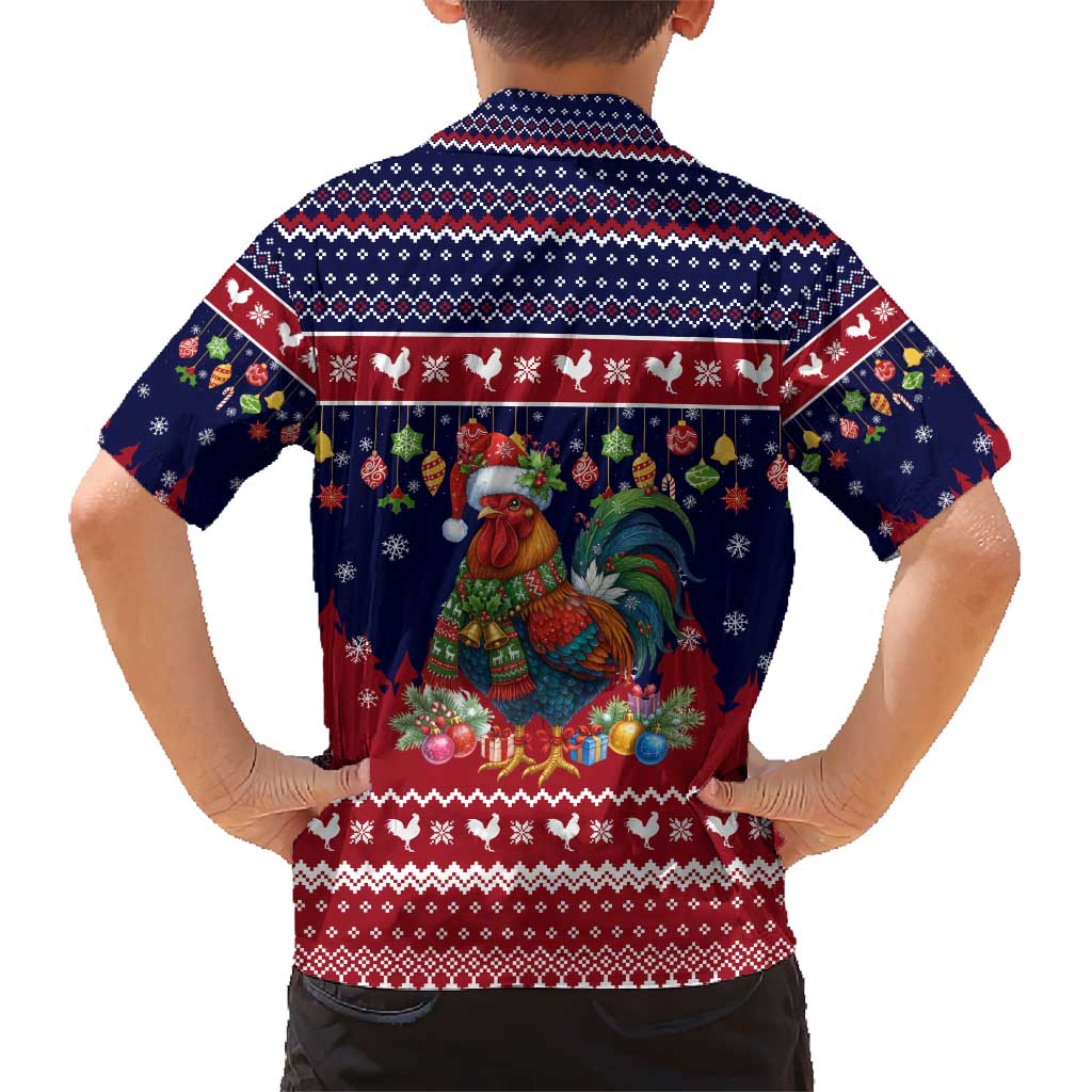 Rooster Through The Snow Christmas Hawaiian Shirt Xmas Holiday Patterns - Wonder Print Shop