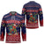 Rooster Through The Snow Christmas Hockey Jersey Xmas Holiday Patterns - Wonder Print Shop