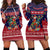 Rooster Through The Snow Christmas Hoodie Dress Xmas Holiday Patterns - Wonder Print Shop