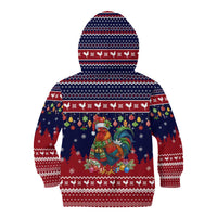 Rooster Through The Snow Christmas Kid Hoodie Xmas Holiday Patterns - Wonder Print Shop