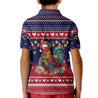 Rooster Through The Snow Christmas Kid Polo Shirt Xmas Holiday Patterns - Wonder Print Shop
