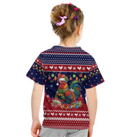 Rooster Through The Snow Christmas Kid T Shirt Xmas Holiday Patterns - Wonder Print Shop
