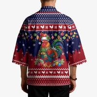 Rooster Through The Snow Christmas Kimono Xmas Holiday Patterns - Wonder Print Shop