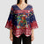 Rooster Through The Snow Christmas Kimono Sleeve Blouse Xmas Holiday Patterns - Wonder Print Shop