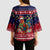 Rooster Through The Snow Christmas Kimono Sleeve Blouse Xmas Holiday Patterns - Wonder Print Shop