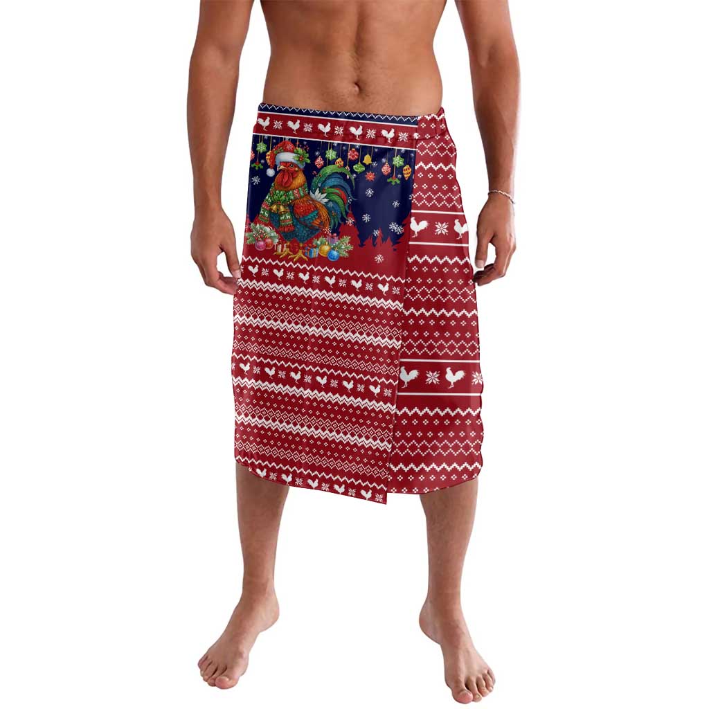 Rooster Through The Snow Christmas Lavalava Xmas Holiday Patterns - Wonder Print Shop