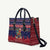 Rooster Through The Snow Christmas Leather Bag Xmas Holiday Patterns - Wonder Print Shop