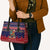 Rooster Through The Snow Christmas Leather Bag Xmas Holiday Patterns - Wonder Print Shop