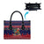 Rooster Through The Snow Christmas Leather Bag Xmas Holiday Patterns - Wonder Print Shop