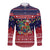 Rooster Through The Snow Christmas Long Sleeve Button Shirt Xmas Holiday Patterns - Wonder Print Shop
