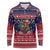 Rooster Through The Snow Christmas Long Sleeve Polo Shirt Xmas Holiday Patterns - Wonder Print Shop