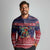 Rooster Through The Snow Christmas Long Sleeve Polo Shirt Xmas Holiday Patterns - Wonder Print Shop