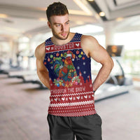 Rooster Through The Snow Christmas Men Tank Top Xmas Holiday Patterns - Wonder Print Shop