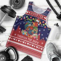Rooster Through The Snow Christmas Men Tank Top Xmas Holiday Patterns - Wonder Print Shop